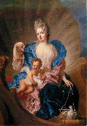 Francois de Troy Portrait of Countess of Cosel with son as Cupido. Germany oil painting artist
